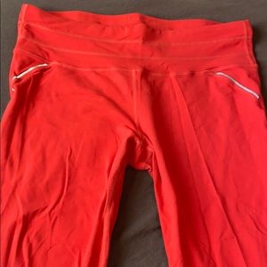 Red Athleta Capri Leggings